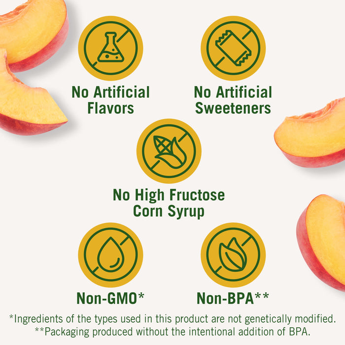 (12 Cups) Del Monte Diced Peaches Fruit Cup Snacks, 100% Juice, 4 oz