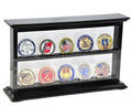2 Shelves Military Challenge Coin Curio Stand Rack - sfDisplay.com