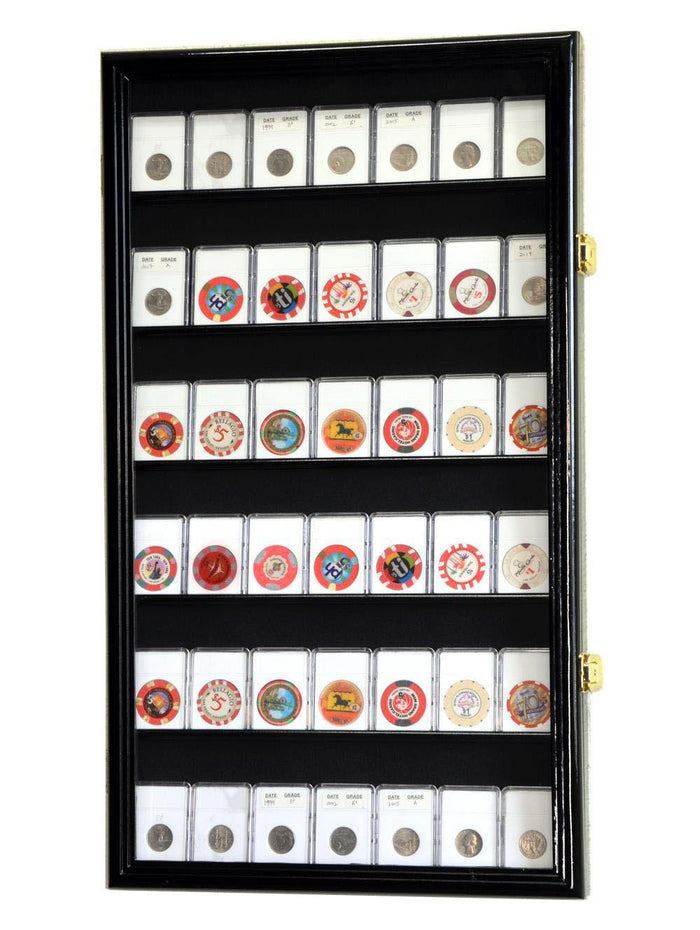 42 Collector NGC PCGS ICG Coin Slab Display Case Cabinet - sfDisplay.com