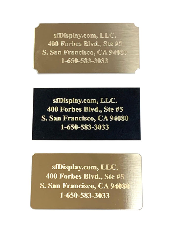 4x2 Engraving Plate with 4 lines of text - sfDisplay.com