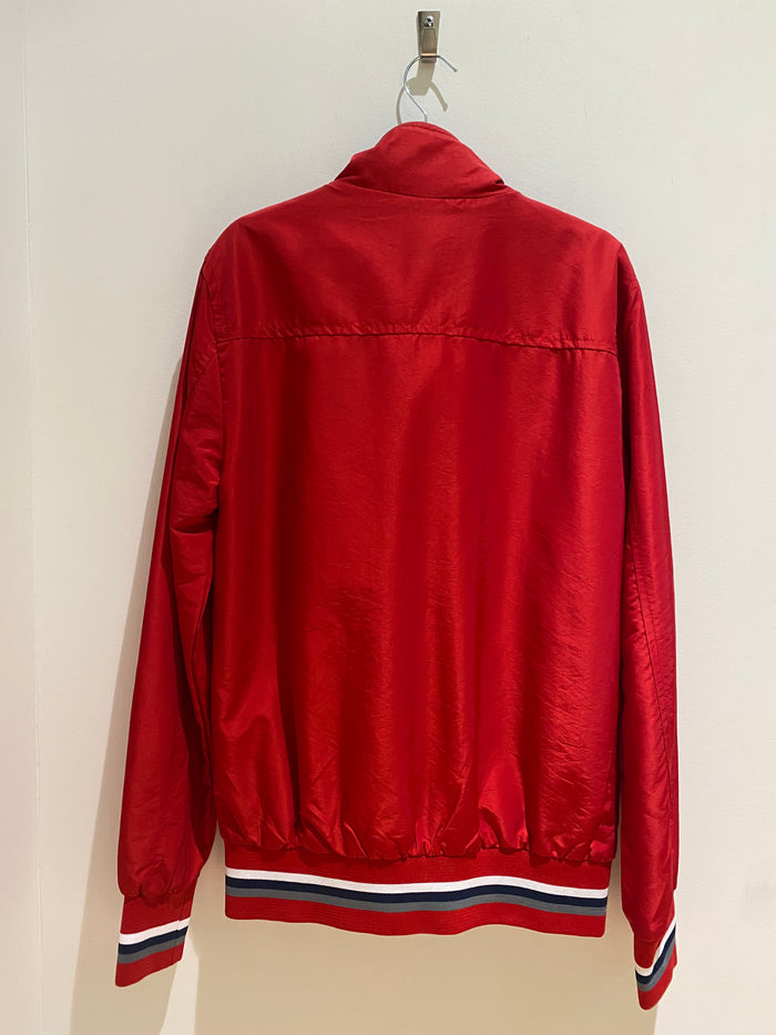 Veste rouge universitaire bonhomme