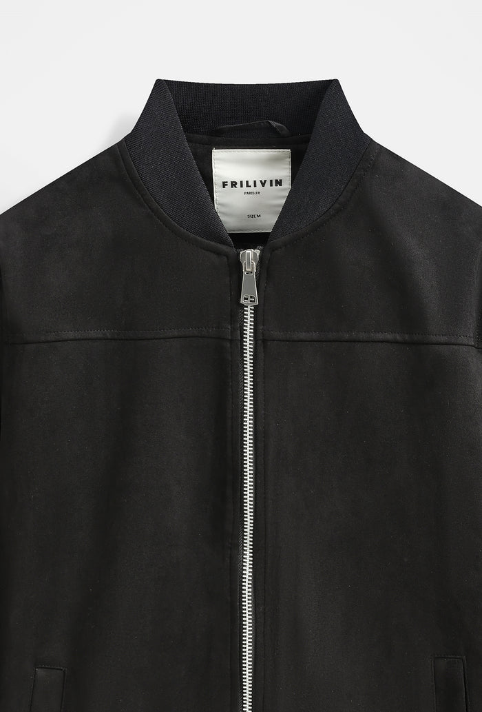 Blouson Bomber Homme Simili Daim