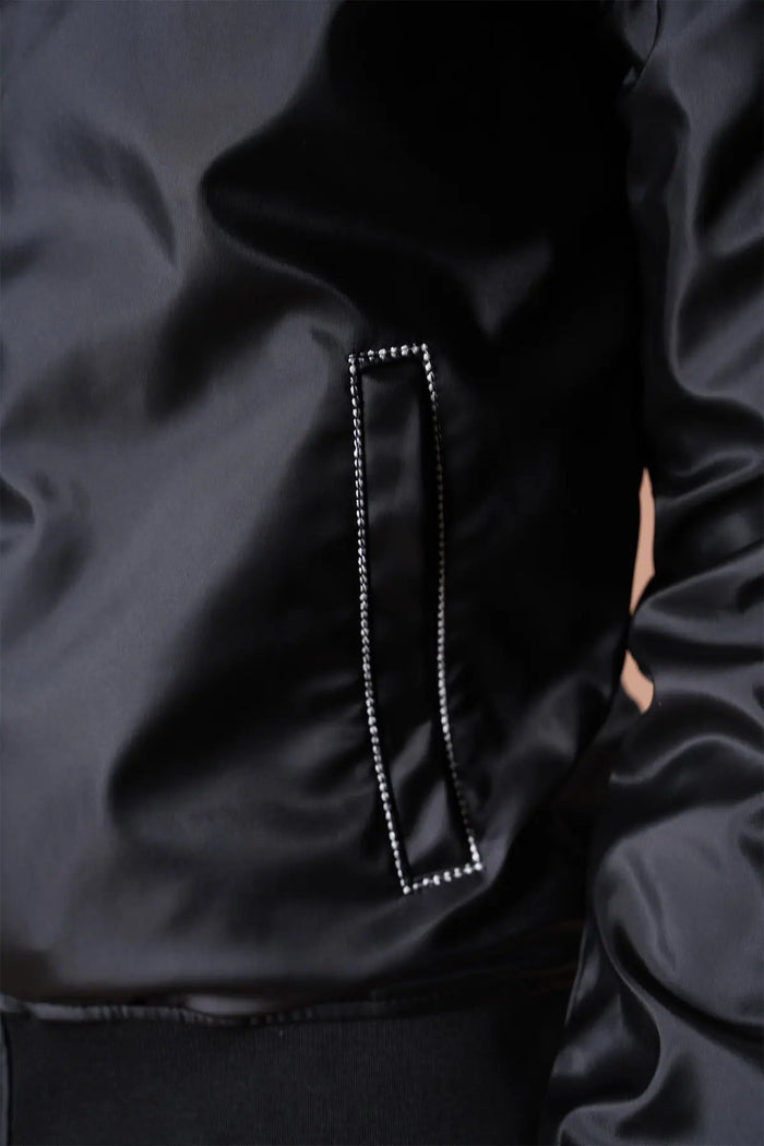 Blouson Ikao Noir Strass bonhomme