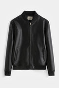 Bomber Simili Cuir Noir Homme