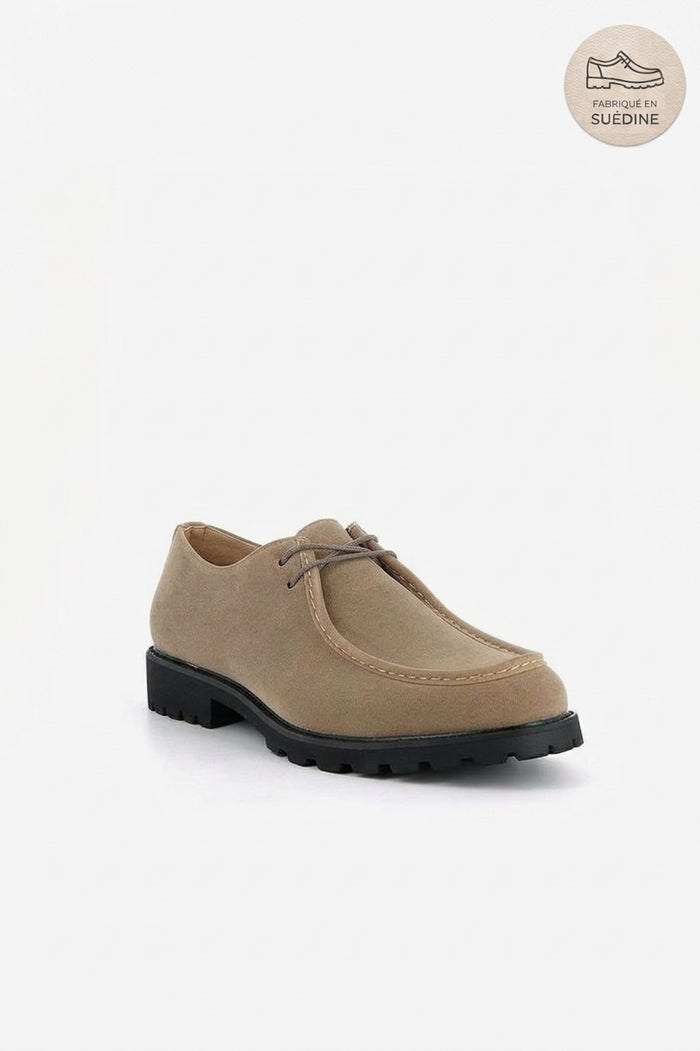 Chaussures derby homme moc-toe semelle chunky