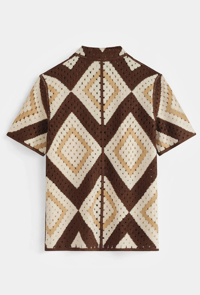 Chemise Crochet Homme motifs bonhomme