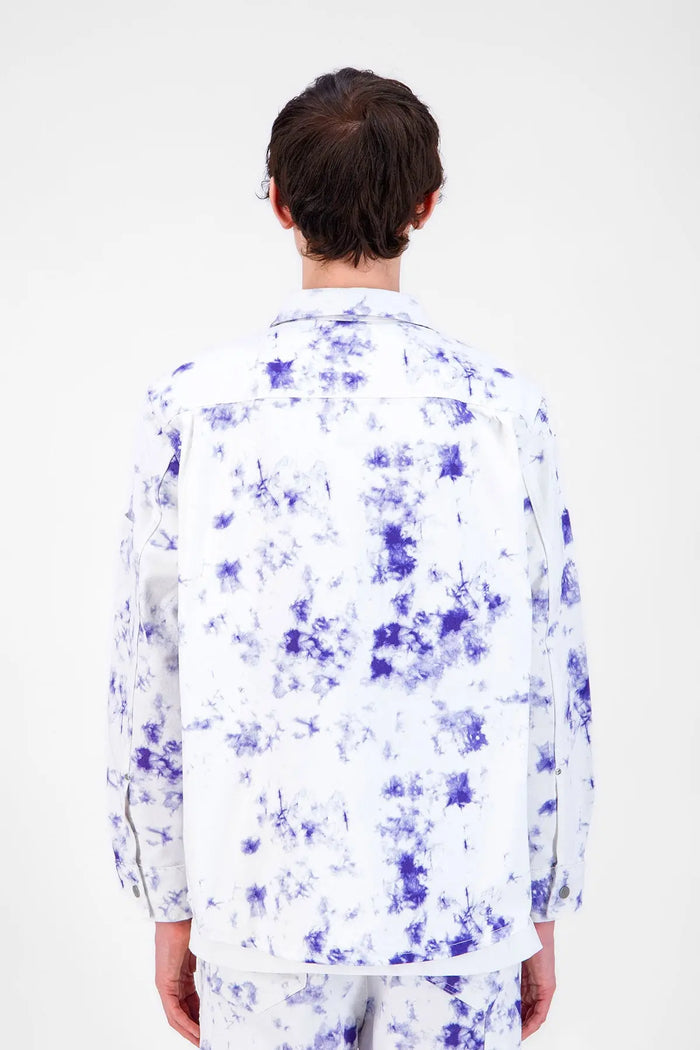 Chemise en jeans blanc tye and dye homme bonhomme