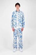 Chemise en Jeans imprimé Floral bleu bonhomme