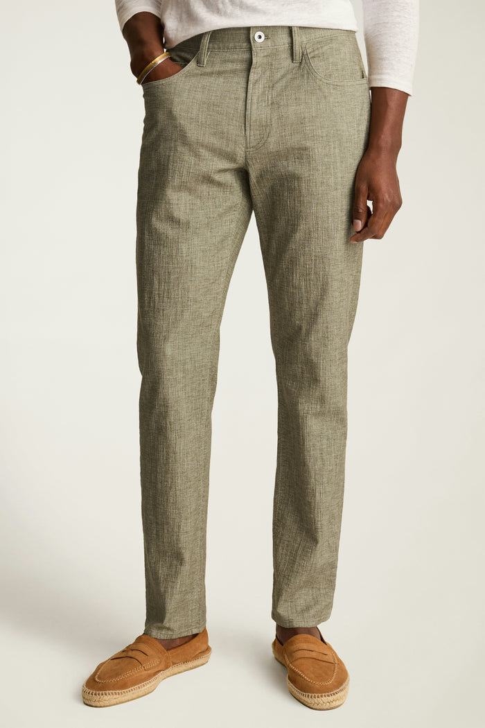 Coastal Linen 5-Pocket Pant - dark olive