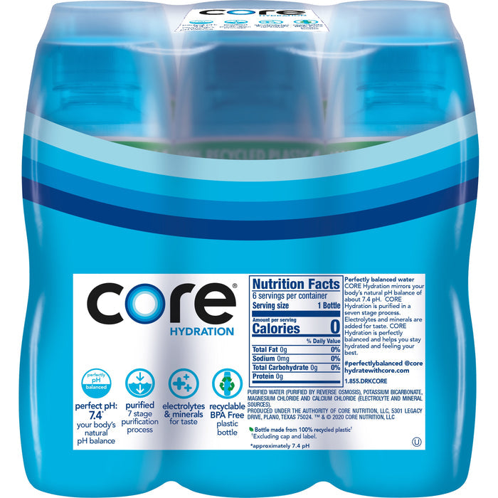 CORE Hydration Nutrient Enhanced Drinking Water, 0.5 L bottles, 6 Count