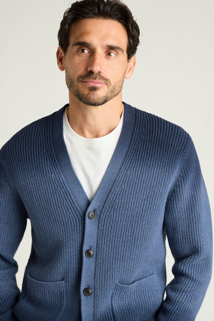 Cotton Cashmere Dip Dye Cardigan
