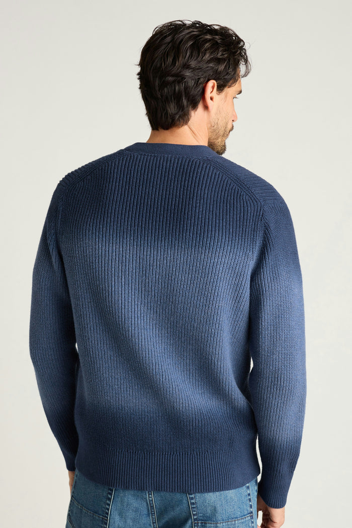Cotton Cashmere Dip Dye Cardigan