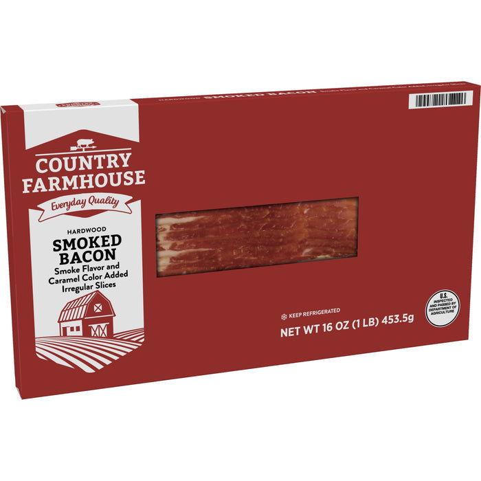 Country Farmhouse Hardwood Smoked Irregular Slices Bacon, 16 oz