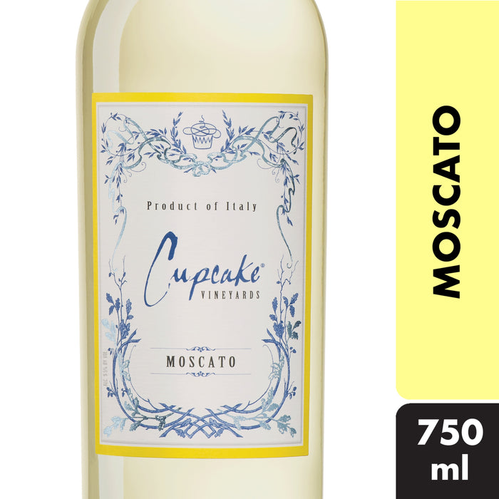 Cupcake Vineyards Moscato Italian White Wine, 750 ml Glass, ABV 13.00%