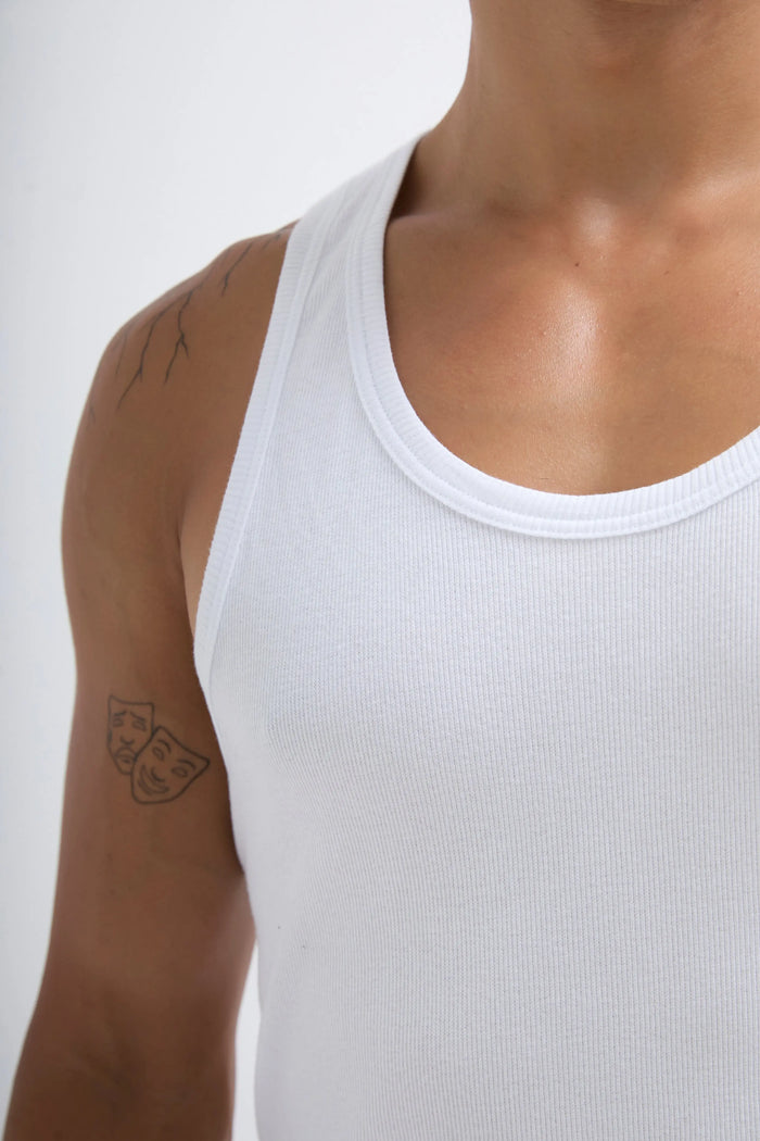 Débardeur blanc homme bonhomme