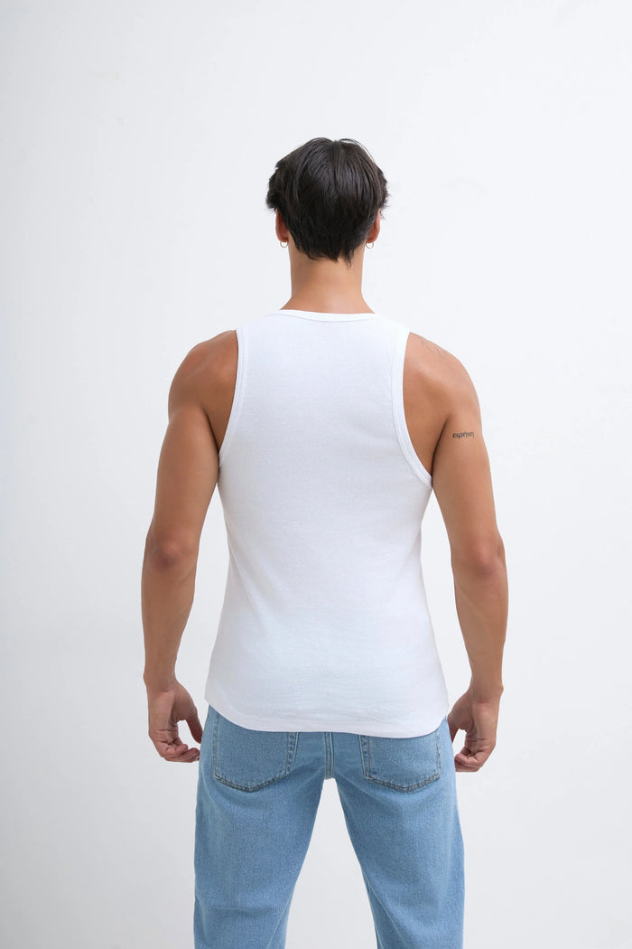 Débardeur blanc homme bonhomme
