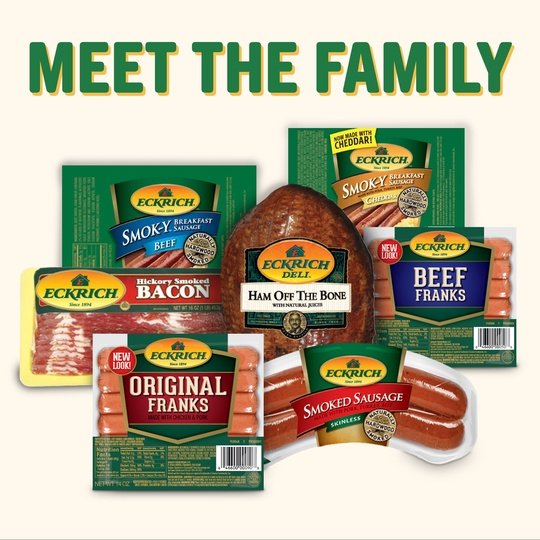 Eckrich Natural Casing Smoked Sausage Rope Family Pack, 39 oz