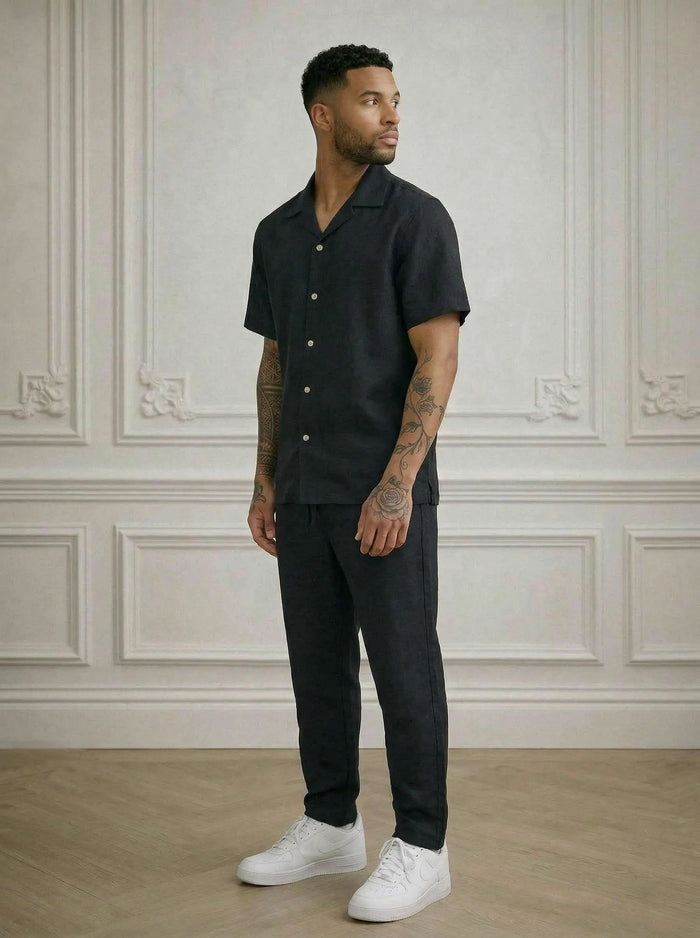 Ensemble chemise & pantalon Homme en Lin – style estival bonhomme