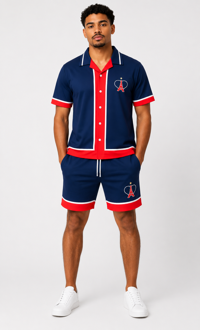 Ensemble chemise Short Paris Marine