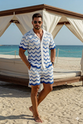Ensemble Crochet Homme Motif Vagues