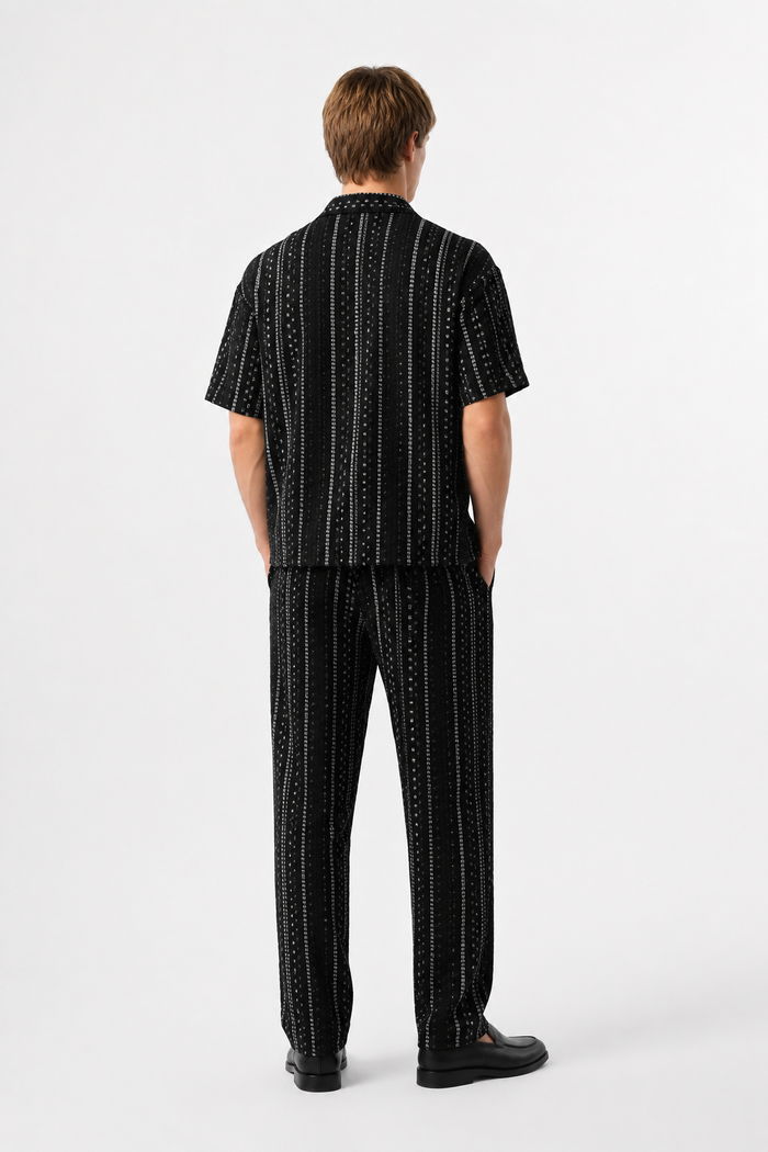 Ensemble Homme Texturé Chemise et Pantalon Assortis