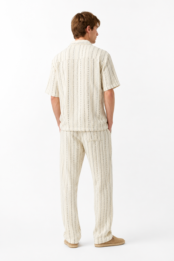 Ensemble Homme Texturé Chemise et Pantalon Assortis