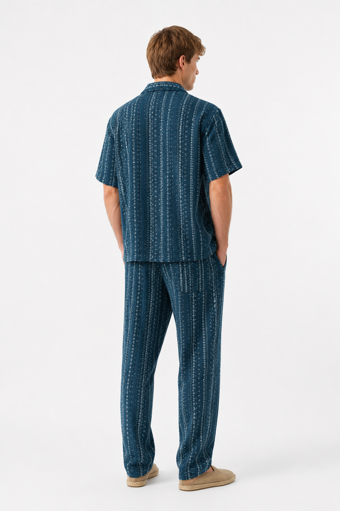 Ensemble Homme Texturé Chemise et Pantalon Assortis