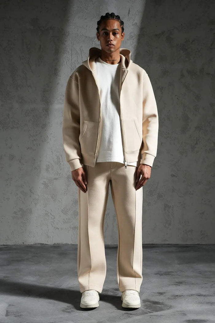 Ensemble jogging Beige zippé – IKAO Paris bonhomme