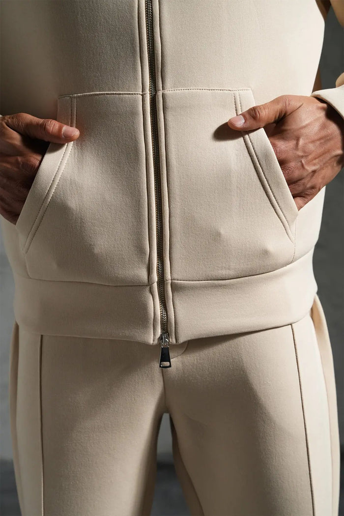 Ensemble jogging Beige zippé – IKAO Paris bonhomme