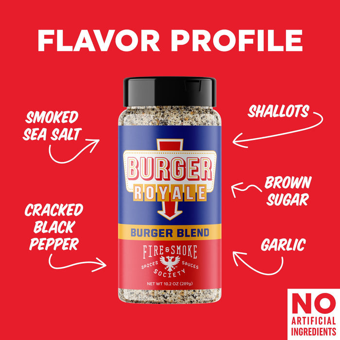 Fire & Smoke Burger Royale Burger Seasoning, 10.2 oz