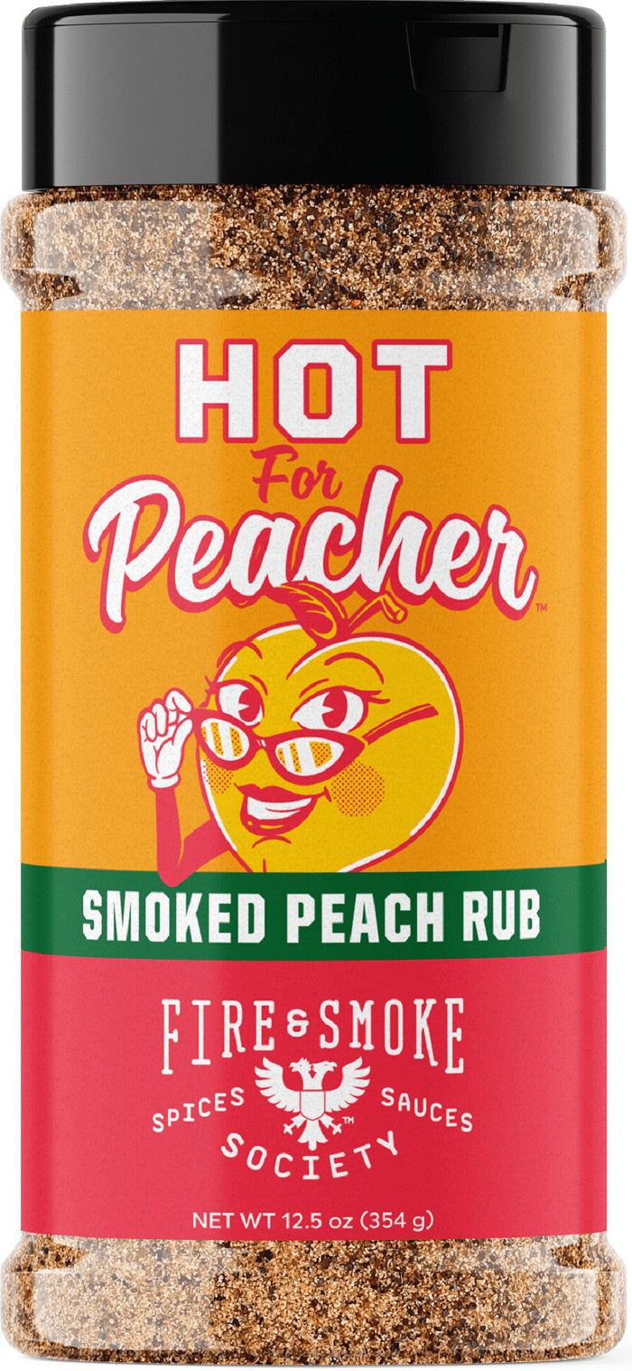 Fire & Smoke Society Hot For Peacher BBQ Blend Seasoning Rub, 12.5 Ounce