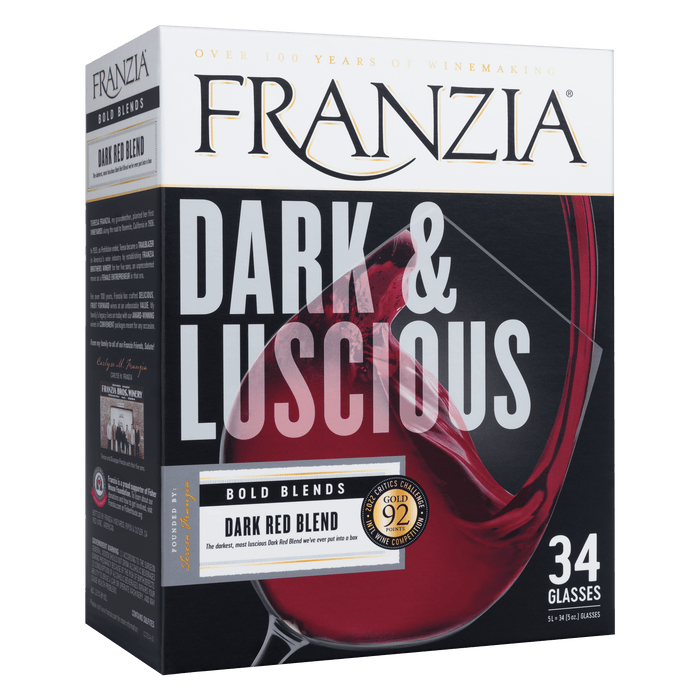 Franzia Dark Red Blend Vintner Select Red Wine, 5 L Bag In Box, ABV 13.50%