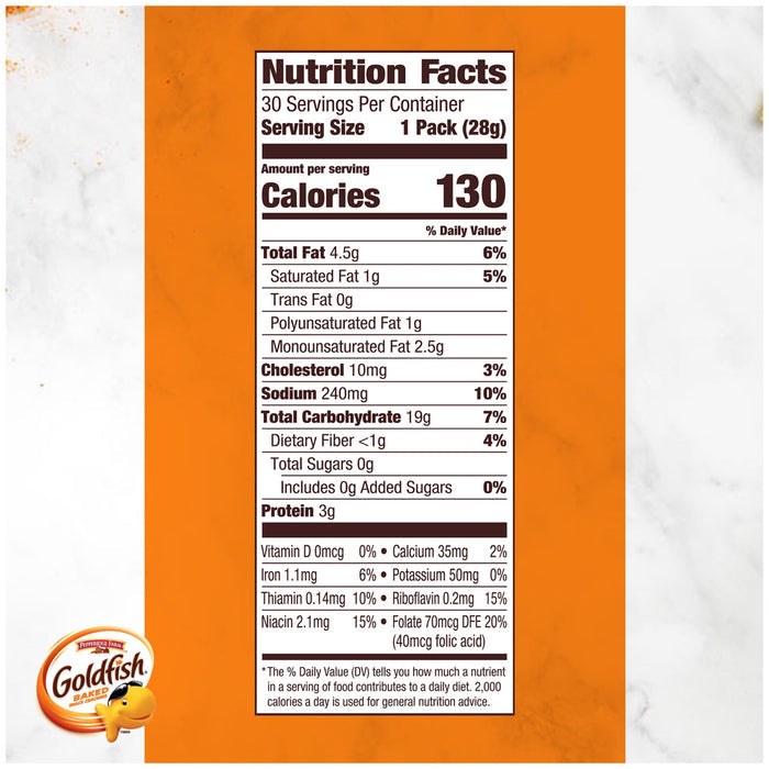 Goldfish Cheddar Crackers, Snack Pack, 1 oz, 30 CT Multi-Pack Box