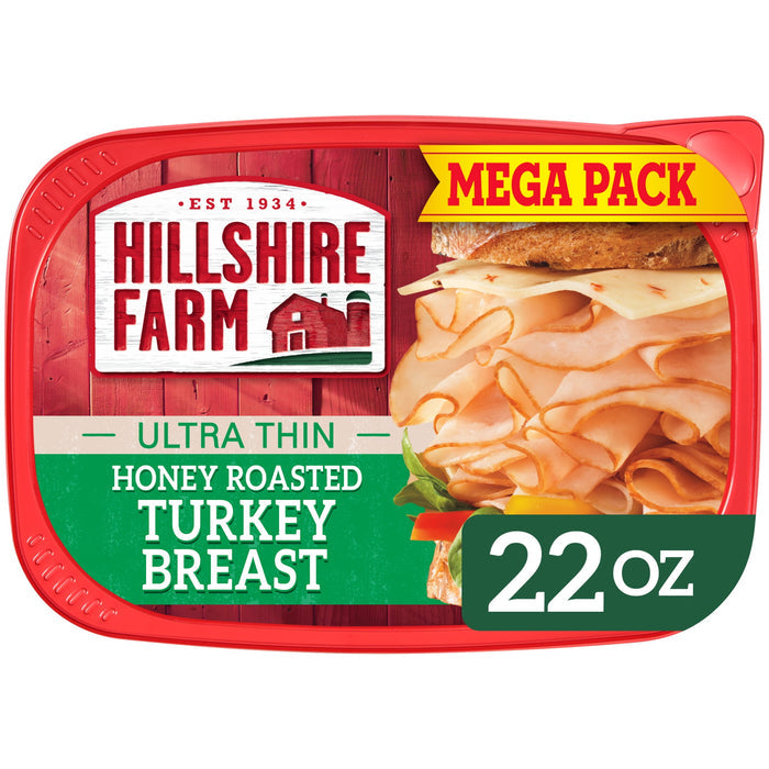 Hillshire Farm Sliced Honey Roasted Turkey Breast Deli Lunch Meat, 22 oz
