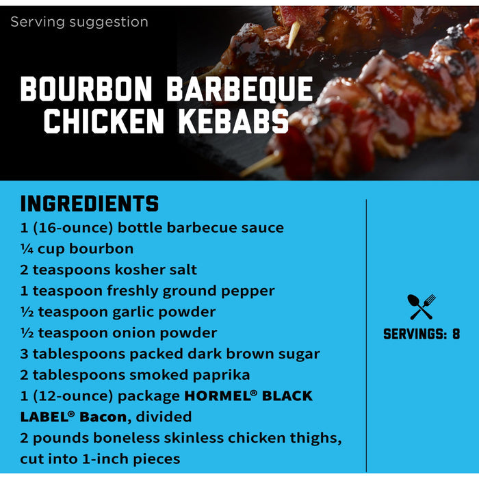 HORMEL BLACK LABEL Pork Bacon, Thick Cut, 16 oz Plastic Package