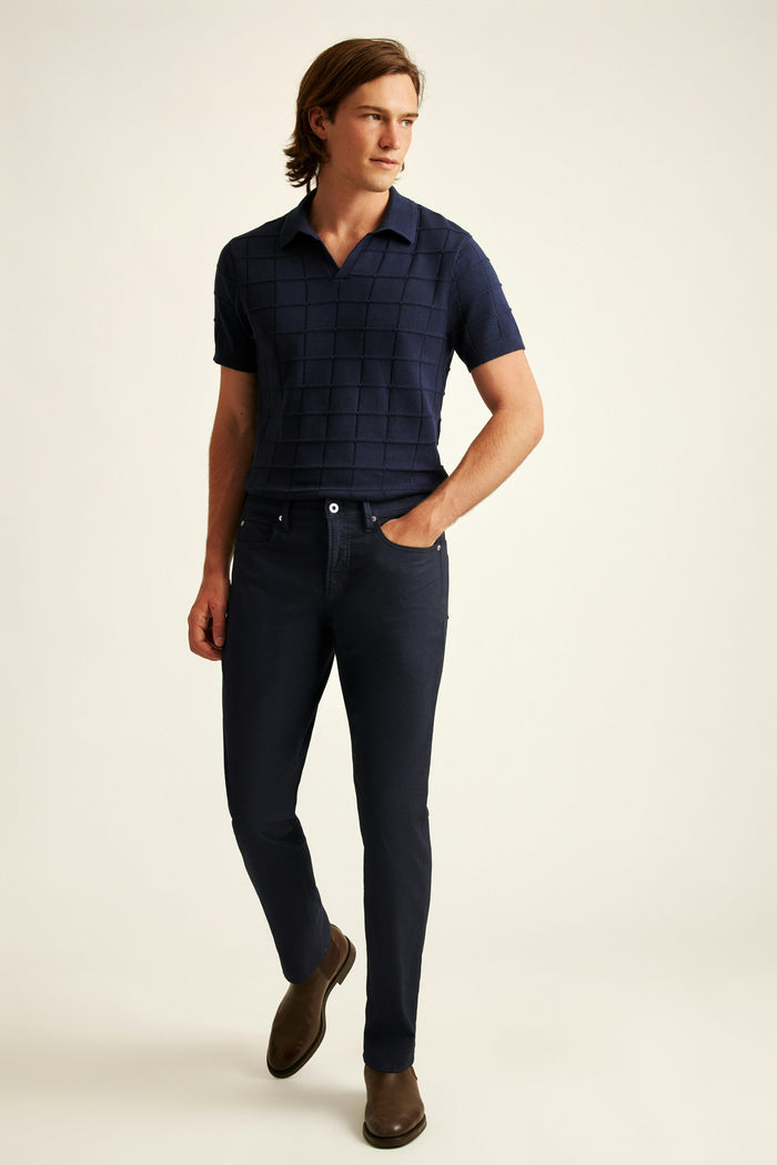 Italian Textured 5-Pocket Pants