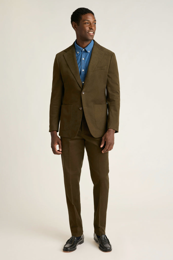 Jetsetter Italian Brushed Cotton Dress Pant