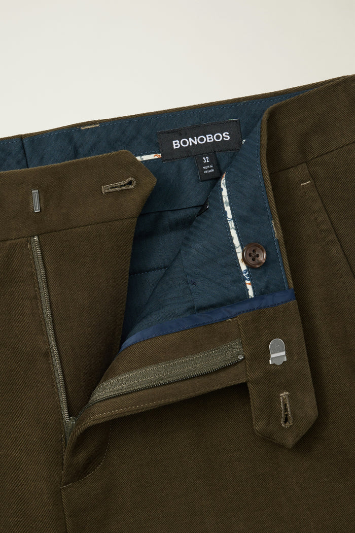 Jetsetter Italian Brushed Cotton Dress Pant