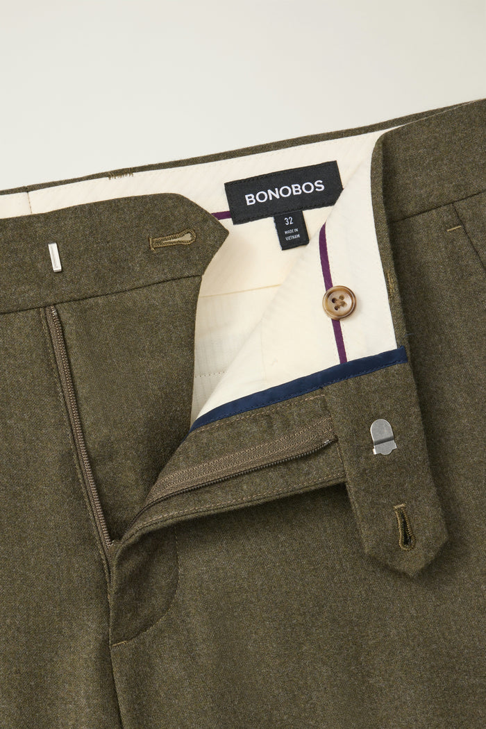 Jetsetter Italian Brushed Wool Dress Pant
