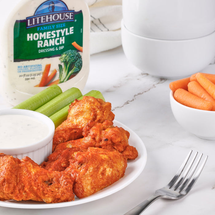 Litehouse Homestyle Ranch Refrigerated Salad Dressing & Dip, 20 Fluid oz Bottle