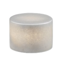 Marmorlampe i hvid marmor, forfra