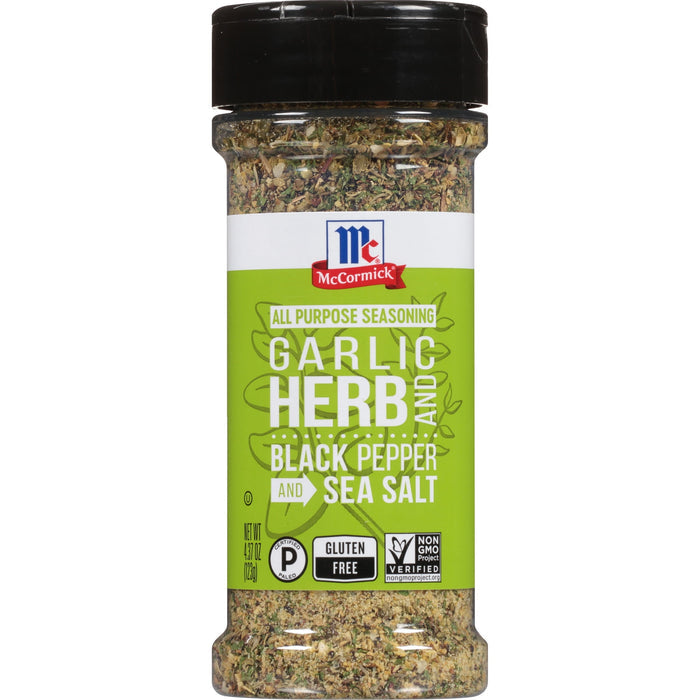McCormick Garlic, Herb and Black Pepper and Sea Salt All Purpose Seasoning, 4.37 oz Mixed Spices & Seasonings