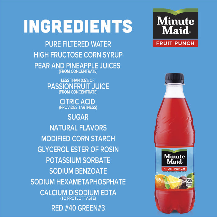 Minute Maid Fruit Punch Juice, 16.9 fl oz, 6 Bottles