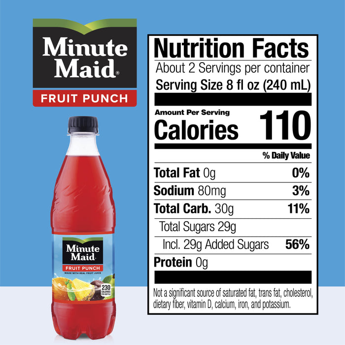 Minute Maid Fruit Punch Juice, 16.9 fl oz, 6 Bottles