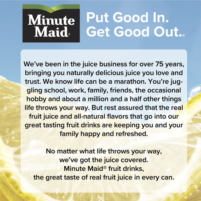 Minute Maid Lemonade Pop Soda, 16.9 fl oz, 6 Pack Cans