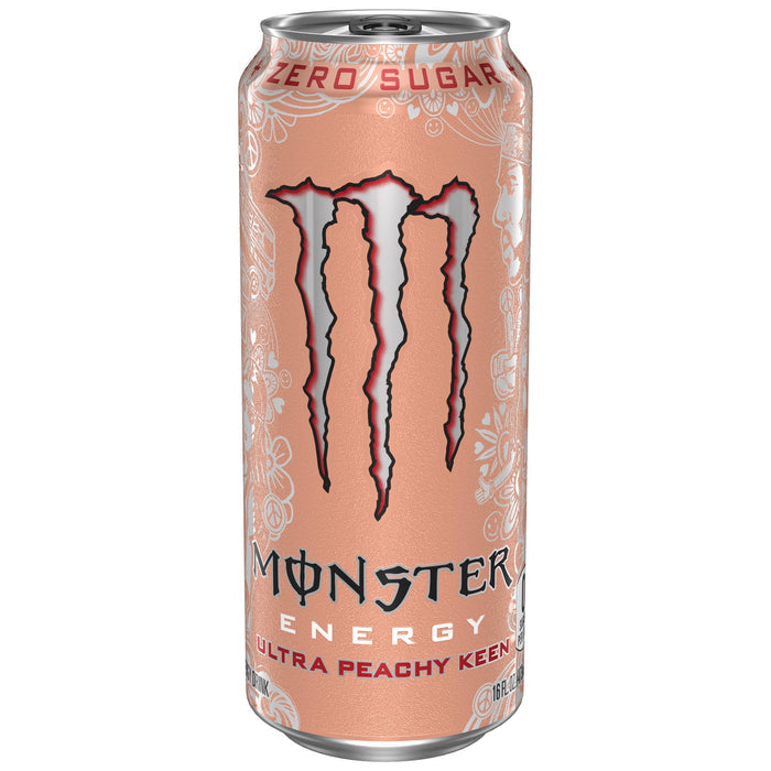 Monster Energy, Ultra Peachy Keen, Sugar Free Energy Drink, 12 fl oz, 6pk