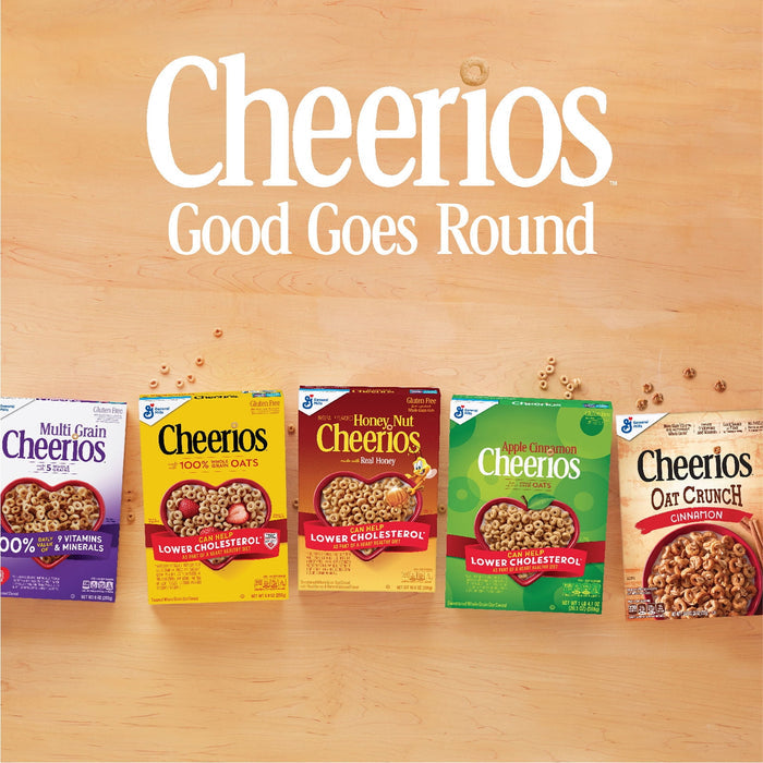 Multi Grain Cheerios Heart Healthy Cereal, 18 OZ Family Size Cereal Box