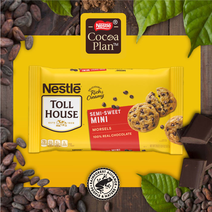 Nestle Toll House Semi Sweet Mini Chocolate Baking Chips, 20 oz Bag