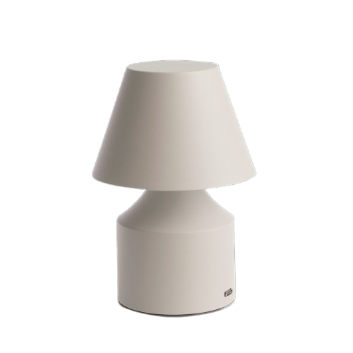 No Cable genopladelig bordlampe i lys sand 16 cm