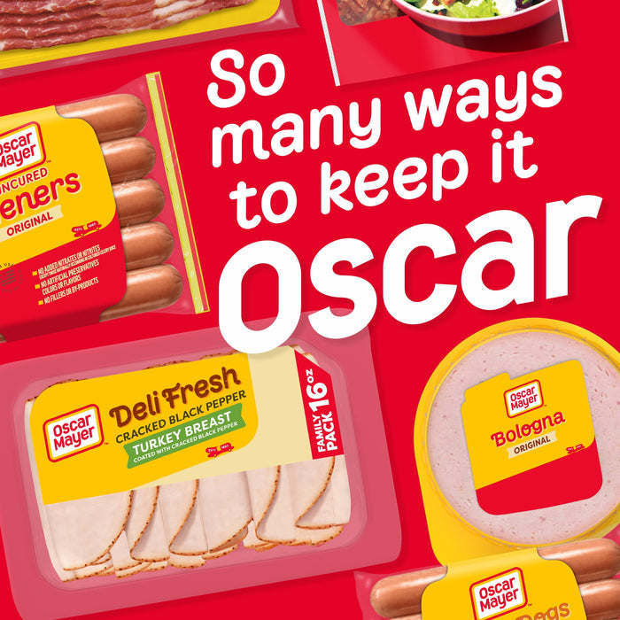 Oscar Mayer Deli Fresh Cracked Black Pepper Sliced Turkey Breast Deli Lunch Meat Family Size, 16 oz Package